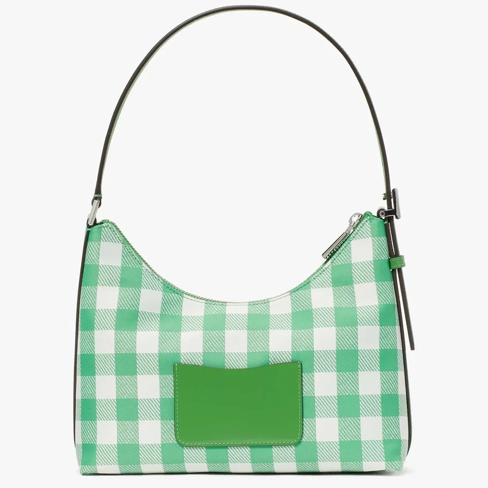 Kate Spade Sam Icon Gingham Printed Fabric Small Shoulder Bag NWT - Picture 5 of 14
